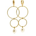 LILLY LILLY Oorbellen | Ringsister Stone | Verguld | Pearl