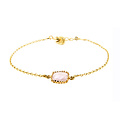 LILLY LILLY Armband | Square Crystal | Verguld | Pink