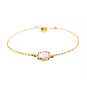 LILLY LILLY Armband | Square Crystal | Verguld | Pink