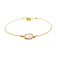 LILLY LILLY Armband | Square Crystal | Verguld | Pink