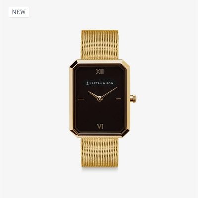 KAPTEN & SON KAPTEN & SON Horloge | GRACE GOLD | BLACK MESH