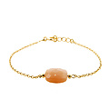 LILLY LILLY Armband | Precious Square Stone | Verguld | Maansteen