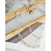 ANIA HAIE ANIA HAIE Necklace | MIXED LINK T-BAR | ZILVER | N021-02H