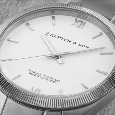 KAPTEN & SON KAPTEN & SON Horloge | CRUSH | SILVER STEEL | 36 MM