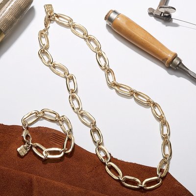 UNOde50 UNOde50 Ketting | LINK | VERGULD  | Half lange schakel ketting | COL0729ORO0000U