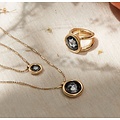 UNOde50 UNOde50  Ketting | DOUBLE TROUBLE | VERGULD KRISTAL | RENAISSANCE FW20