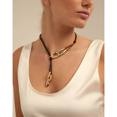 UNOde50 UNOde50  Ketting | BIG-LEAF | VERGULD | COL1751MARORO