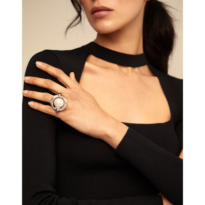 UNOde50 UNOde50 Ring | A PEARL OF WISDOM  | ANI0390BPLMTL