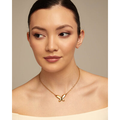 UNOde50 UNOde50  Ketting | BUTTERFLY EFFECT |  VERGULD | COL1864ORO