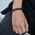 SILK Jewellery SILK Armband | 326BLK Armband | Zilver | Leer | Zwart