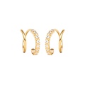 MIAB Jewels MIAB Oorbellen | Goldfilled | Twister Sparkly White
