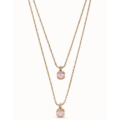 UNOde50 UNOde50  Ketting | AURA PINK | VERGULD | COL1866RSAORO