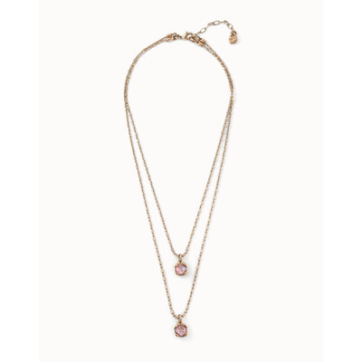 UNOde50 UNOde50  Ketting | AURA PINK | VERGULD | COL1866RSAORO