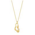 ANIA HAIE ANIA HAIE Ketting | Gold Twisted Wave Drop Pendant | VERGULD