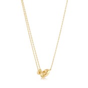 ANIA HAIE ANIA HAIE Ketting | Gold Twisted Wave Mini Pendant | VERGULD |  N050-03G