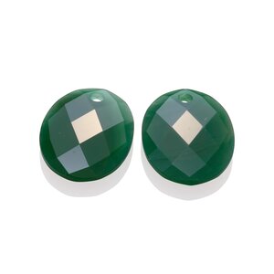 SPARKLING SPARKLING Oorbellen | Edelstenen | Green Onyx Large Oval