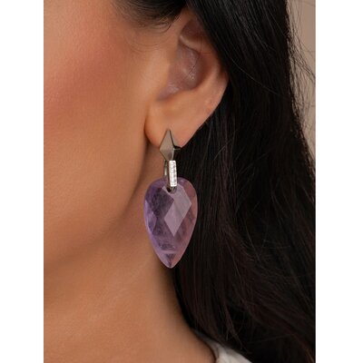 SPARKLING SPARKLING Oorbellen | Edelstenen | Amethyst Blossom