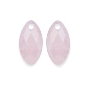 SPARKLING SPARKLING Oorbellen | Edelstenen | Rose Quartz Leaf