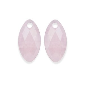 SPARKLING SPARKLING Oorbellen | Edelstenen | Rose Quartz Leaf