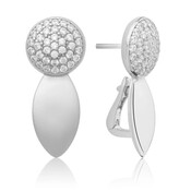 SPARKLING SPARKLING Oorbellen | The Core Crystal Zilveren Oorstekers