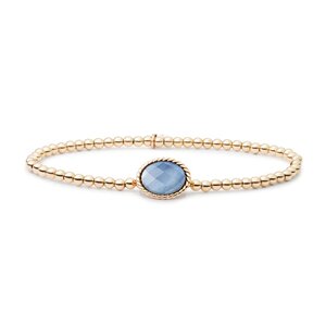 SPARKLING SPARKLING Armband | Blue Lace Agate Twist armband | Verguld