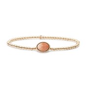 SPARKLING SPARKLING Armband | Peach Rhodonite Twist armband | Verguld