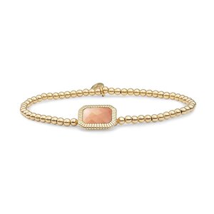 SPARKLING SPARKLING Armband | Peach Rhodonite Baguette armband