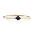 SPARKLING SPARKLING Armband | Onyx Blossom armband | Verguld