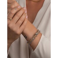 SPARKLING SPARKLING Armband | Labradorite Saturn small armband | Verguld