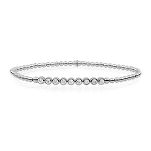 SPARKLING SPARKLING Armband | White Flame, CZ Tube Bracelet - Zilver