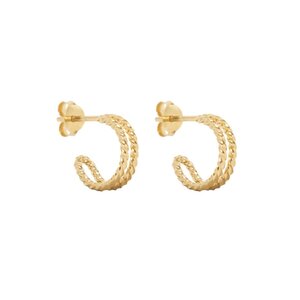 MIAB Jewels MIAB Oorbellen | Twisted Twinny  | Goldfilled