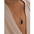 SPARKLING SPARKLING Ketting | Baguette pendant | Onyx