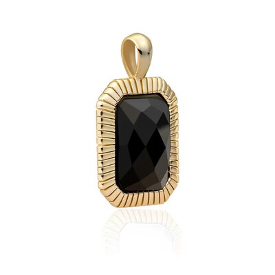 SPARKLING SPARKLING Ketting | Baguette pendant | Onyx