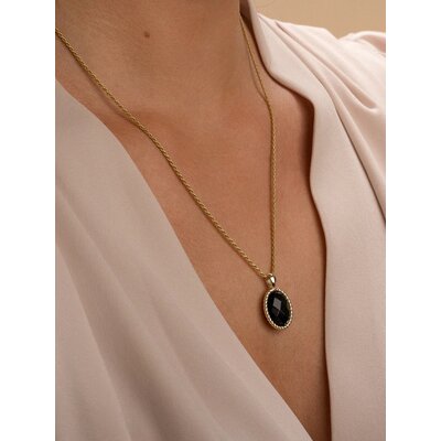 SPARKLING SPARKLING Ketting | Twist pendant | Onyx