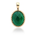 SPARKLING SPARKLING Ketting | Twist Pendant l Green Onyx