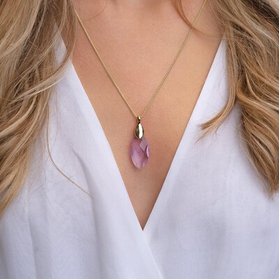 SPARKLING SPARKLING Ketting | Hanger Leaf Celestial | Verguld