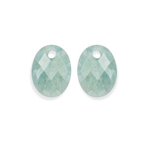 SPARKLING SPARKLING Oorbellen | Edelstenen | Rich Green Amazonite Medium Oval