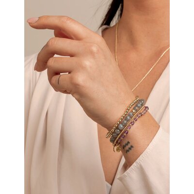 SPARKLING SPARKLING Armband | Amethyst Interstellar armband | Verguld