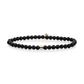 SPARKLING SPARKLING Armband | Onyx Saturn small armband | Verguld