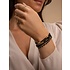 SPARKLING SPARKLING Armband | Onyx Saturn small armband | Verguld