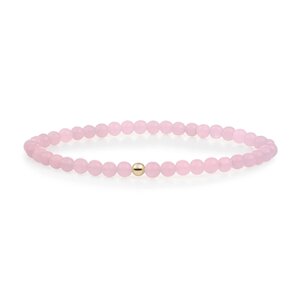 SPARKLING SPARKLING Armband | Roze Quartz Saturn small armband | Verguld