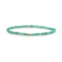 SPARKLING SPARKLING Armband | Rich Green Amazonite Saturn small armband  | Verguld