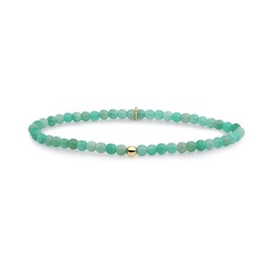 SPARKLING SPARKLING Armband | Rich Green Amazonite Saturn small armband