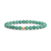 SPARKLING SPARKLING Armband | Rich Green Amazonite Saturn large armband | Verguld