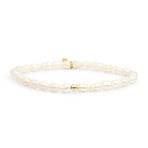 SPARKLING SPARKLING Armband | Pearl Saturn small armband  | Verguld