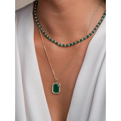 SPARKLING SPARKLING Ketting | Curb Ketting | Verguld