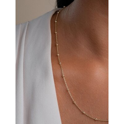 SPARKLING SPARKLING Ketting | Faceted Ball Ketting | Verguld