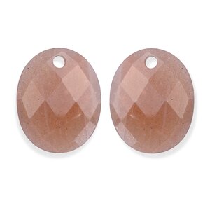 SPARKLING SPARKLING Oorbellen | Edelstenen | Sunstone Large Oval