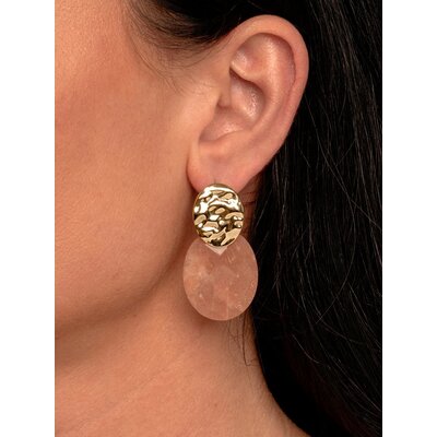 SPARKLING SPARKLING Oorbellen | Edelstenen | Sunstone Large Oval