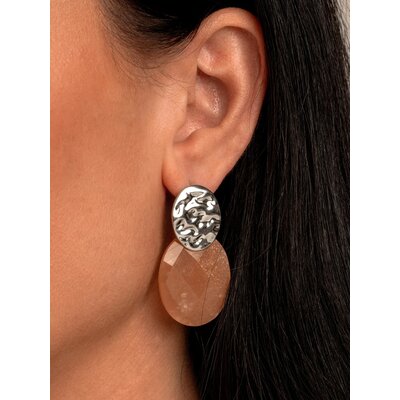 SPARKLING SPARKLING Oorbellen | Edelstenen | Sunstone Large Oval
